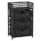 Household Essentials Woven 3 Drawer Chest with Cutout Handles